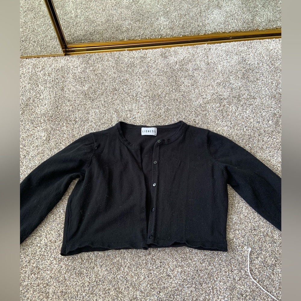Princess Polly lioness black cardigan